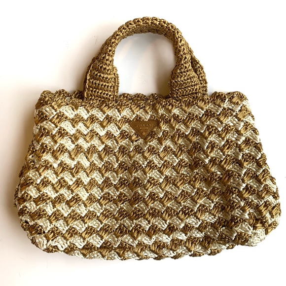 raffia prada bag
